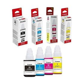 Canon GI-490 Sarı Kırmızı Mavi Siyah Mürekkep Kartuşu