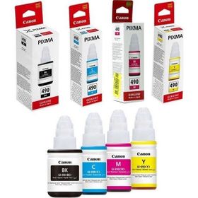Canon GI-490 Sarı Kırmızı Mavi Siyah Mürekkep Kartuşu