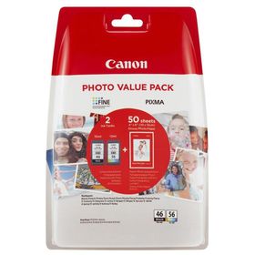 Canon Pg-46L-Cl-56 Orijinal Dört Renkli Kartuş