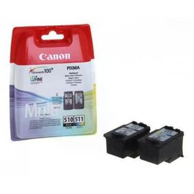 Canon PG-510 CL-511 Renkli + Siyah 2'li Kartuş Set