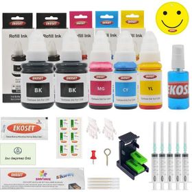 Canon PG-545 Uyumlu Renkli ve Siyah Kartuş Dolum Seti