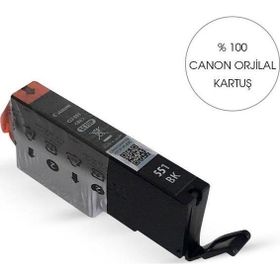 Canon PGI 551 Orijinal Bitmeyen Kartuş Sistemine Uyumlu Delinmiş Şekilde Siyah Kartuş