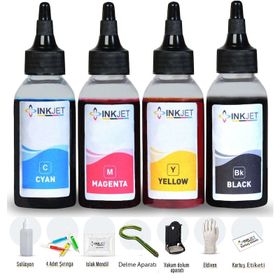 Canon Photo Print Yazıcılar İçin Bitmeyen 4 Renk 100 ml Japon Mürekkep Seti Kurtuş