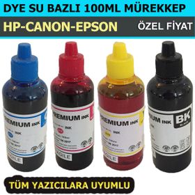 Canon Pixma E3140 Uyumlu 4x100 ml Kartuş Dolum Mürekkep Seti