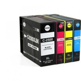 Canon Premium Maxify 2500XL Uyumlu Yüksek Kapasiteli 4 Renk Muadil Kartuş Seti
