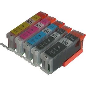 Canon Premium® PGI 571XL Uyumlu 5 Renk Muadil Seti Kurtuş
