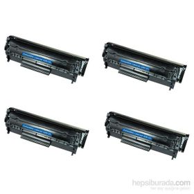 Canon Retech İ Sensys LBP3010b Muadil 4'lü Siyah Kartuş