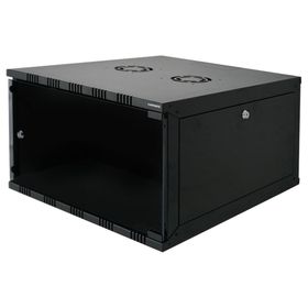 Canovate Eko Serisi 12U 540x400 mm Yan Panelli Tek Gövdeli Siyah Duvar Tipi Kabinet