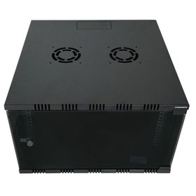 Canovate Eko Serisi 15U 540x400 mm Yan Panelli Tek Gövdeli Siyah Duvar Tipi Kabinet