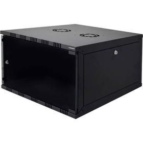 Canovate Eko Serisi 15U 540x550 mm Yan Panelli Tek Gövdeli Siyah Duvar Tipi Kabinet