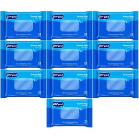 Canped 24 Yaprak Seyahat Boy 10 Lu Set 240 Yaprak Yetişkin Vücut Perine Temizleme Islak Mendil Havlu