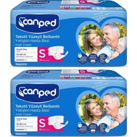 Canped 2x30'lu S Tekstil Yüzeyli Belbantlı Yetişkin Hasta Bezi