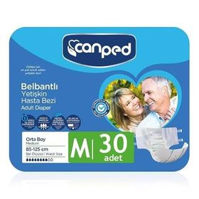 Canped 30 Adet M Belbantlı Tekstil Yüzey Hasta Bezi