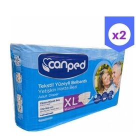Canped 60 Adet XL Belbantlı Tekstil Yüzey Hasta Bezi