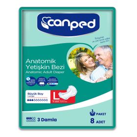 Canped 8 Adet L Anatomik Hasta Bezi