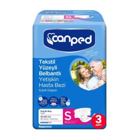 Canped 90 Adet S Belbantlı Tekstil Yüzey Hasta Bezi