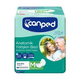 Canped Anatomik Yetişkin Orta Boy M 10 Adet Hasta Bezi