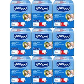 Canped Bel Bantlı Tekstil Yüzey Large-Büyük Boy 126 Adet Yetişkin Hasta Bezi
