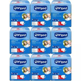 Canped Bel Bantlı Tekstil Yüzey Large-Büyük Boy 126 Adet Yetişkin Hasta Bezi
