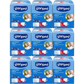Canped Bel Bantlı Tekstil Yüzey Large-Büyük Boy 126 Adet Yetişkin Hasta Bezi
