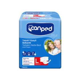 Canped Bel Bantlı Tekstil Yüzey Large-Büyük Boy 14 Adet Yetişkin Hasta Bezi
