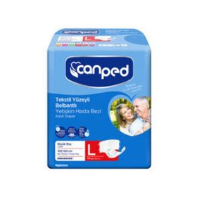 Canped Bel Bantlı Tekstil Yüzey Large-Büyük Boy 14 Adet Yetişkin Hasta Bezi