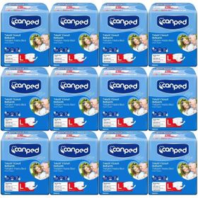 Canped Bel Bantlı Tekstil Yüzey Large-Büyük Boy 168 Adet Yetişkin Hasta Bezi