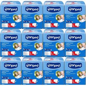 Canped Bel Bantlı Tekstil Yüzey Large-Büyük Boy 168 Adet Yetişkin Hasta Bezi
