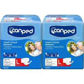 Canped Bel Bantlı Tekstil Yüzey Large-Büyük Boy 28 Adet Yetişkin Hasta Bezi