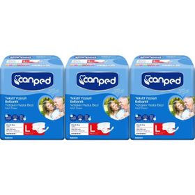 Canped Bel Bantlı Tekstil Yüzey Large-Büyük Boy 3x14 Adet Yetişkin Hasta Bezi