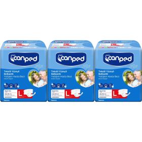 Canped Bel Bantlı Tekstil Yüzey Large-Büyük Boy 3x14 Adet Yetişkin Hasta Bezi
