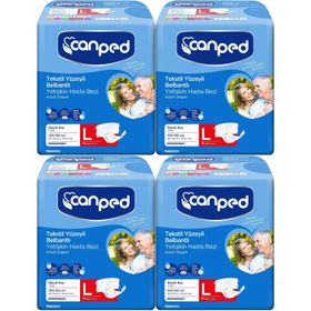 Canped Bel Bantlı Tekstil Yüzey Large-Büyük Boy 56 Adet Yetişkin Hasta Bezi