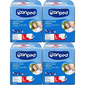 Canped Bel Bantlı Tekstil Yüzey Large-Büyük Boy 56 Adet Yetişkin Hasta Bezi