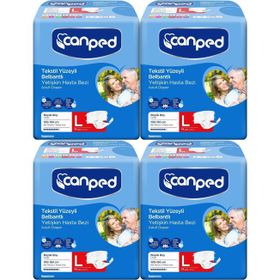 Canped Bel Bantlı Tekstil Yüzey Large-Büyük Boy 56 Adet Yetişkin Hasta Bezi