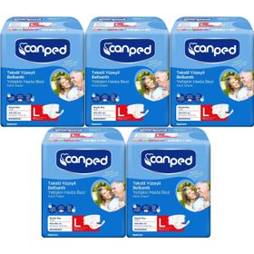 Canped Bel Bantlı Tekstil Yüzey Large-Büyük Boy 70 Adet Yetişkin Hasta Bezi