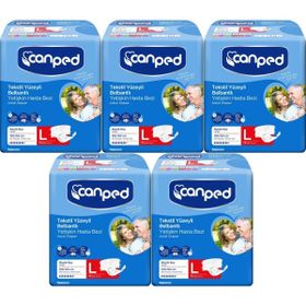Canped Bel Bantlı Tekstil Yüzey Large-Büyük Boy 70 Adet Yetişkin Hasta Bezi