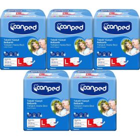 Canped Bel Bantlı Tekstil Yüzey Large-Büyük Boy 70 Adet Yetişkin Hasta Bezi