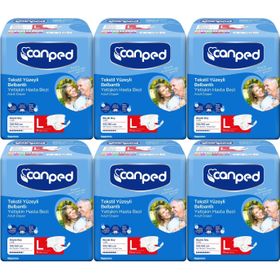 Canped Bel Bantlı Tekstil Yüzey Large-Büyük Boy 84 Adet Yetişkin Hasta Bezi
