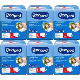 Canped Bel Bantlı Tekstil Yüzey Large-Büyük Boy 84 Adet Yetişkin Hasta Bezi