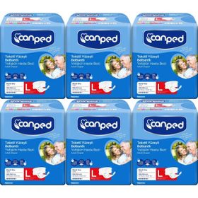 Canped Bel Bantlı Tekstil Yüzey Large-Büyük Boy 84 Adet Yetişkin Hasta Bezi