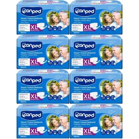 Canped Bel Bantlı Tekstil Yüzey Large-Büyük Boy 8x30 Adet Yetişkin Hasta Bezi