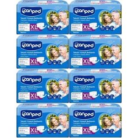 Canped Bel Bantlı Tekstil Yüzey Large-Büyük Boy 8x30 Adet Yetişkin Hasta Bezi