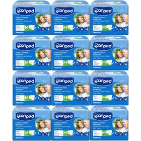 Canped Bel Bantlı Tekstil Yüzey M-Orta Boy 12x18 Adet Yetişkin Hasta Bezi