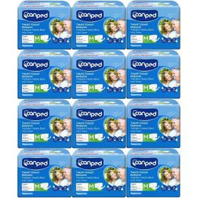 Canped Bel Bantlı Tekstil Yüzey M-Orta Boy 12x18 Adet Yetişkin Hasta Bezi