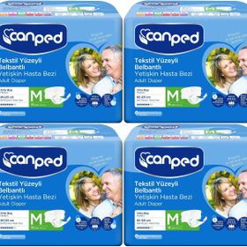 Canped Bel Bantlı Tekstil Yüzey M-Orta Boy 4x18 Adet Yetişkin Hasta Bezi