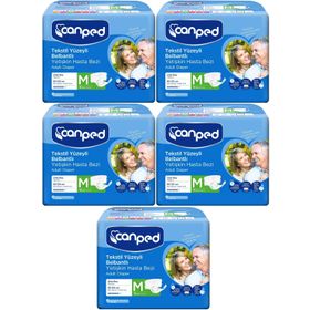 Canped Bel Bantlı Tekstil Yüzey M-Orta Boy 5x18 Adet Yetişkin Hasta Bezi