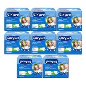 Canped Bel Bantlı Tekstil Yüzey M-Orta Boy 8x18 Adet Yetişkin Hasta Bezi