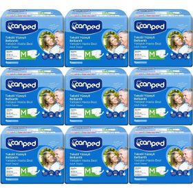 Canped Bel Bantlı Tekstil Yüzey M-Orta Boy 9x18 Adet Yetişkin Hasta Bezi