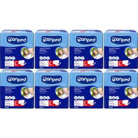 Canped Bel Bantlı Tekstil Yüzeyli Gece Large 8x14 Adet Yetişkin Hasta Alt Bezi