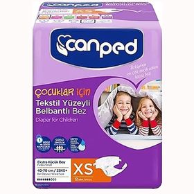 Canped Belbantlı Çocuklar İçin XS 12 Adet Hasta Bezi